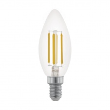 Лампа светодиодная филаментная диммируемая Eglo E14 3,5W 2700К прозрачная 11704
