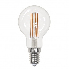 Лампа светодиодная филаментная Uniel E14 13W 3000K прозрачная LED-G45-13W/3000K/E14/CL PLS02WH UL-00005905