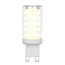 Лампа светодиодная Uniel G9 9W 3000K прозрачная LED-JCD-9W/3000K/G9/CL GLZ09TR UL-00006488
