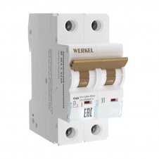 Автоматический выключатель Werkel 2P 40А C 4,5кА W902P404 4690389192845