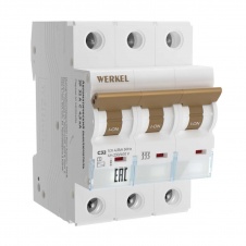 Автоматический выключатель Werkel 3P 32А C 4,5кА W903P324 4690389192920