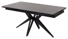Стол FORIO 160 MATT BLACK MARBLE SOLID CERAMIC / BLACK, ®DISAUR
