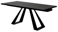Стол FONDI 180 MARBLES NERO KL-116 Черный мрамор матовый, итальянская керамика/ черн.каркас, ®DISAUR