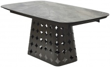 Стол MAGNUS 180 KL-80 Серый мрамор, итальянская керамика / Темно-серый каркас, ®DISAUR