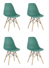 Стул Eames Style DSW серо-зеленый x4